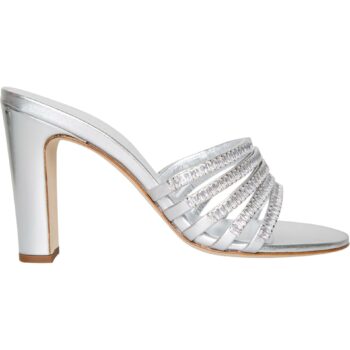 Sandals with rhinestone straps