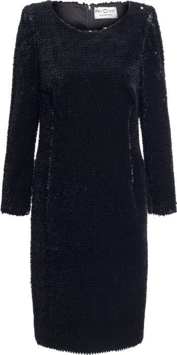 Knielanges Cocktailkleid aus Samtpailletten