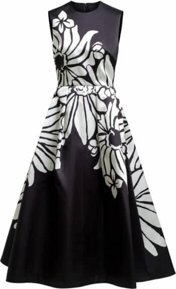 Ärmelloses, ausgestelltes Kleid mit floralem Musterprint