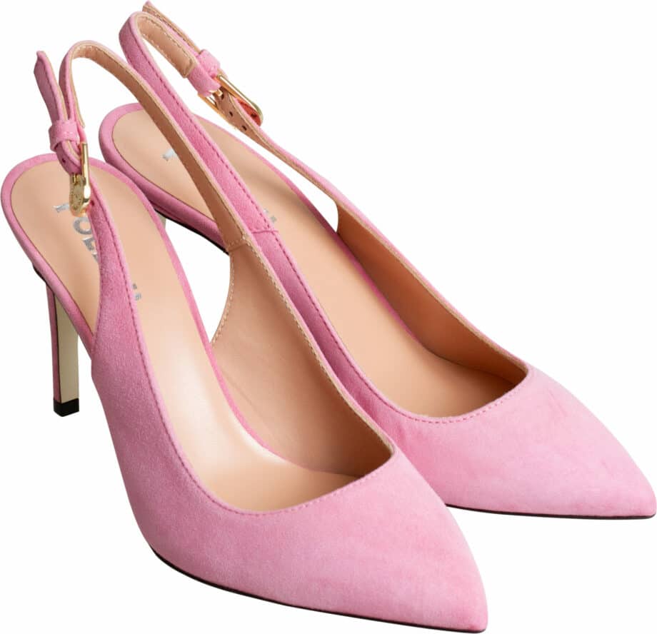 Veloursleder Sling-Pump mit High Heel