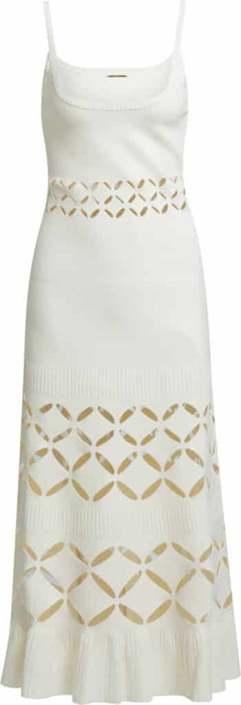 Wadenlanges Strickkleid mit Cut-Out Details