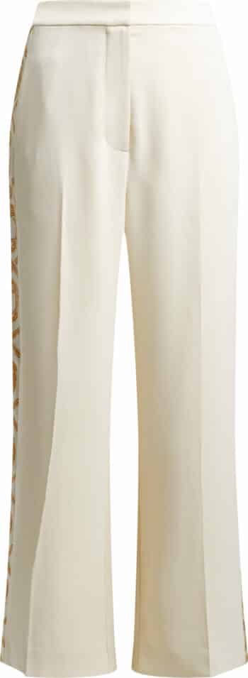 Gerade geschnittene Hose mit seitlichem Musterprint