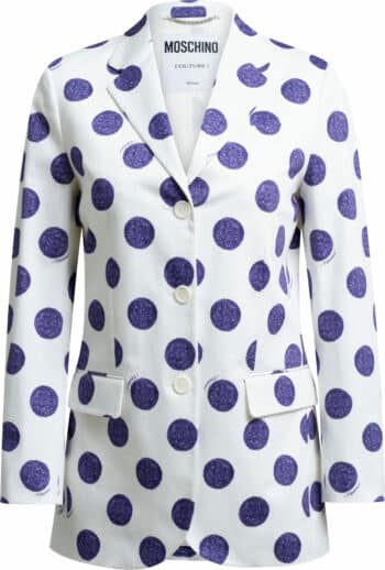 Gerade geschnittener Blazer mit Polka-Dot Print