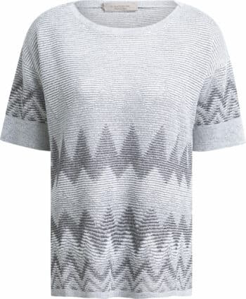 Strickpullover mit kurzem Arm und grafischem Muster