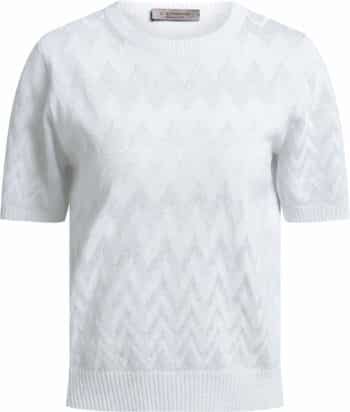 Strickpullover mit kurzem Arm und grafischem Muster